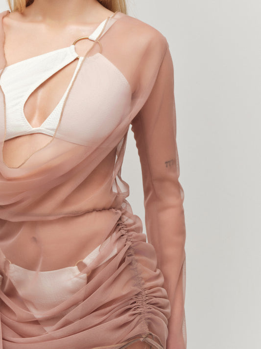 TP-004 Kahverengi Tül Pareo