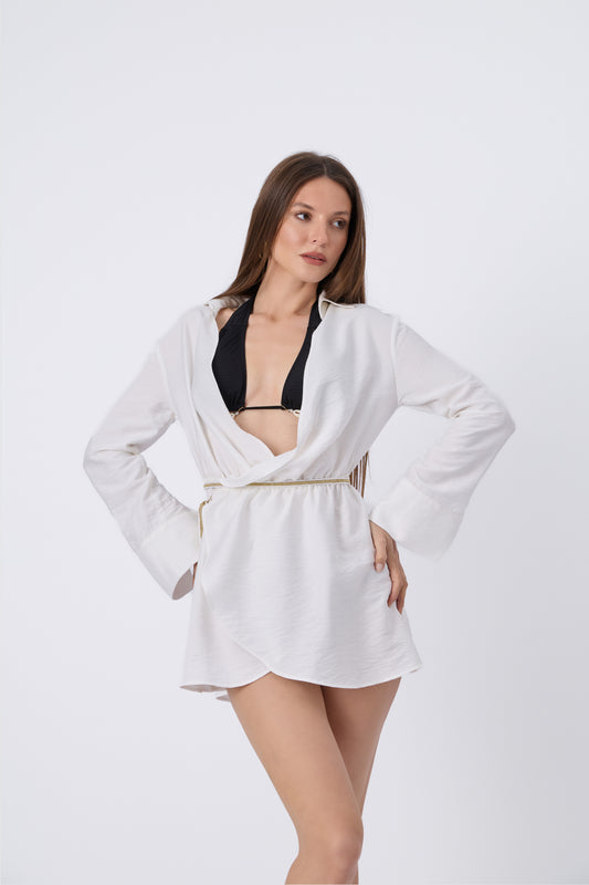 TP-32 Altın Kemerli Gömlek Pareo