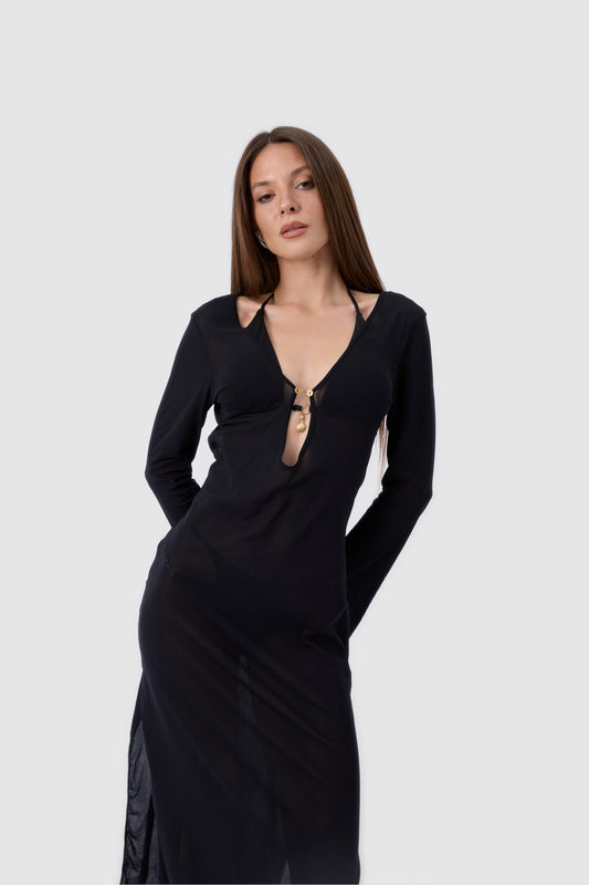 TP-011 Siyah Uzun Pareo